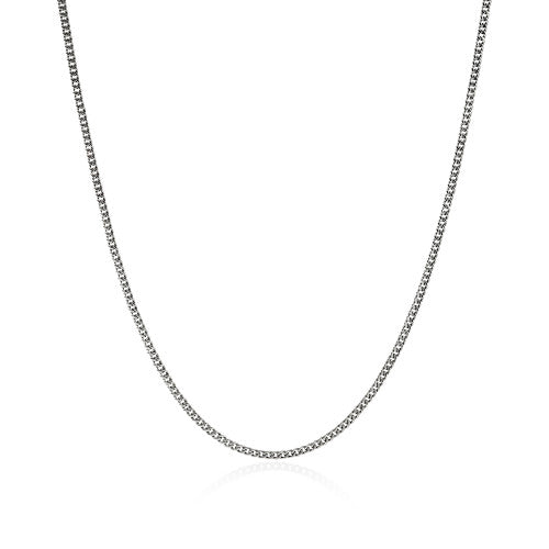 STERLING SILVER 2.1MM CURB CHAIN - 24 INCHES