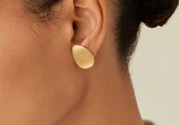 18K YELLOW GOLD PETAL STUDS FROM THE LUNARIA COLLECTION