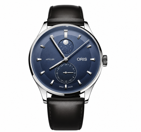 ARTELIER COMPLICATION MOON PHASE AUTOMATIC MOON PHASE WATCH WITH LEATHER STRAP