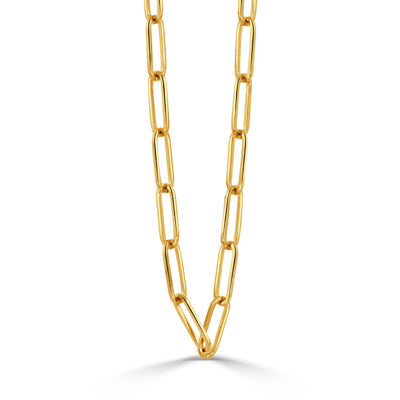 18K YELLOW GOLD PAPERCLIP CHAIN