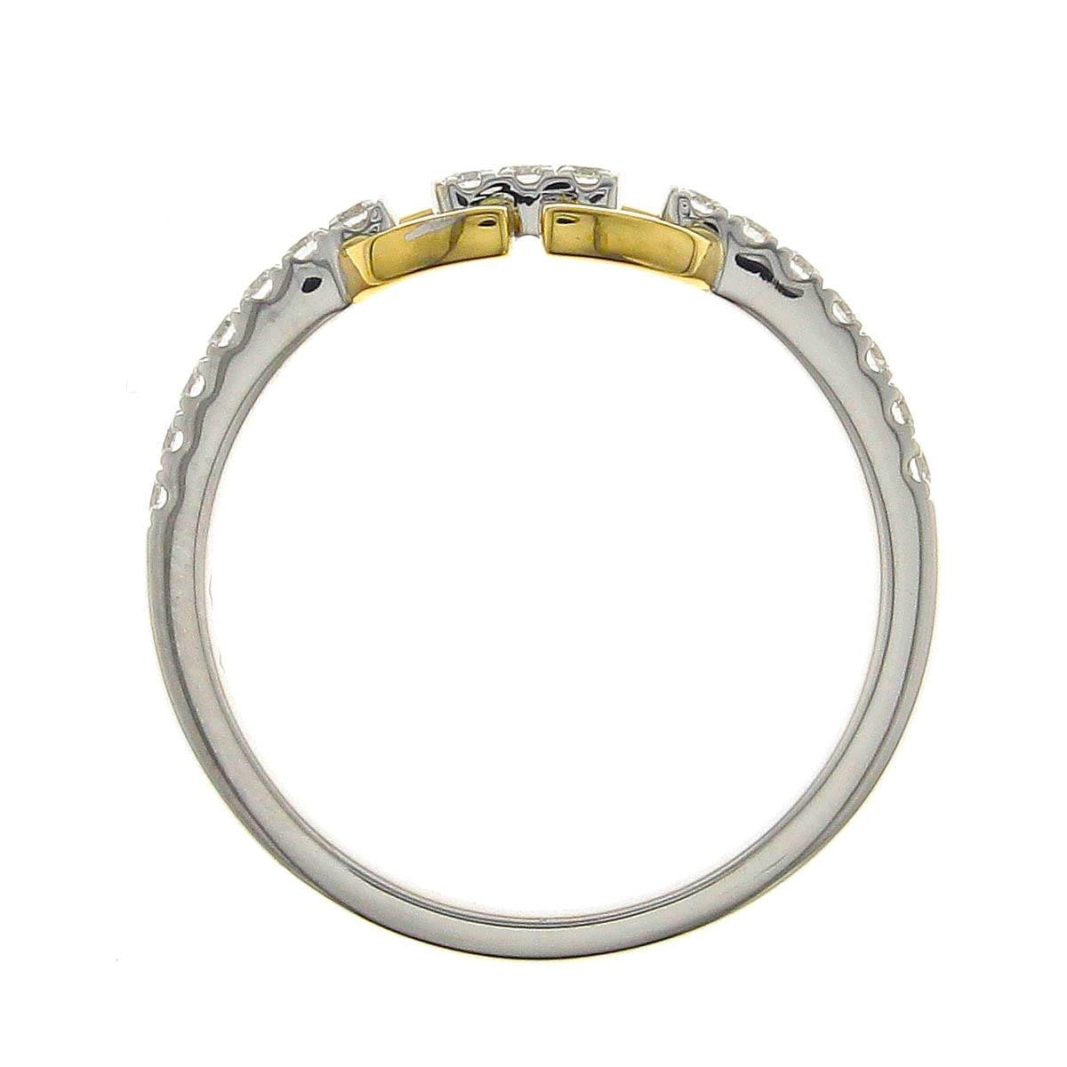 PRIVE'18K YELLOW AND WHITE GOLD DIAMOND BUCKLE BAND
