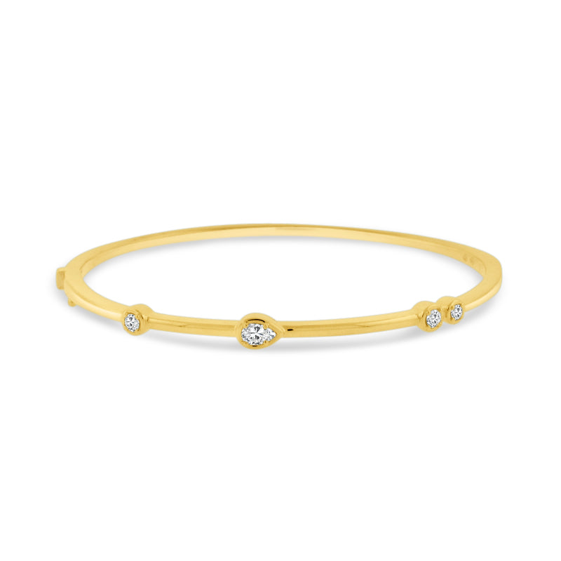 18K YELLOW GOLD BEZELED DIAMOND BRACELET