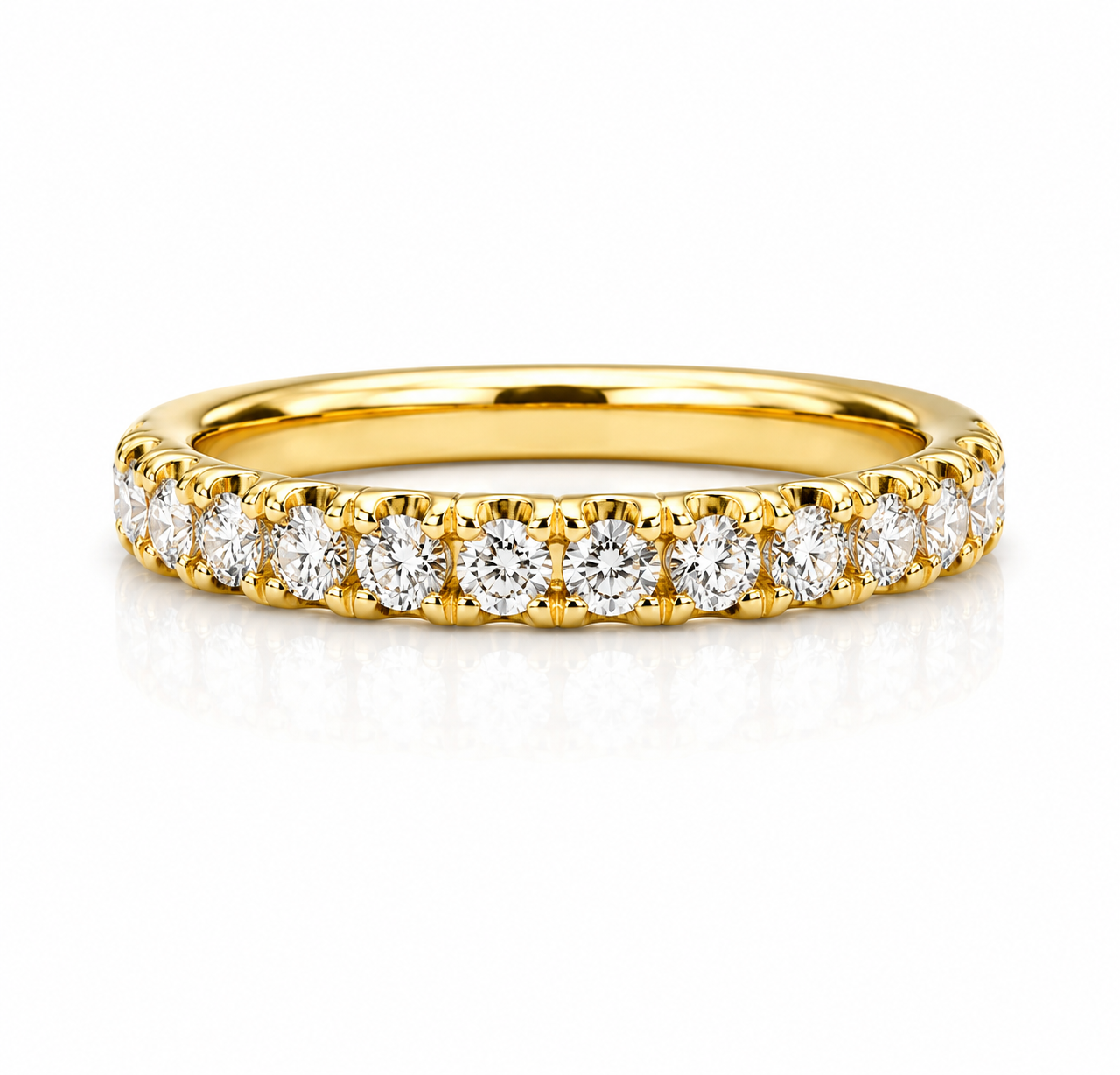 18K YELLOW GOLD 12 DIAMOND BAND