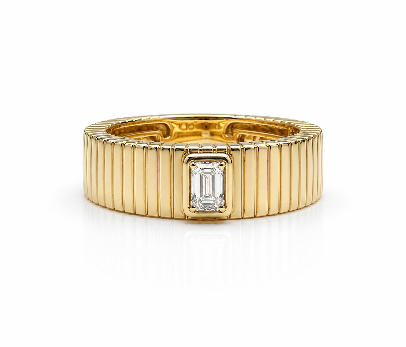 18K YELLOW GOLD .20CTW CHIC 40'S INSPIRED BAND