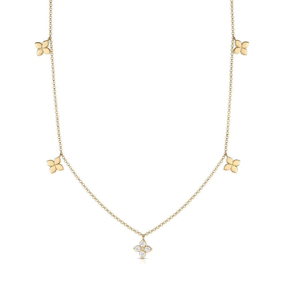 18K YELLOW GOLD LOVE BY THE INCH DIAMOND NECKLACE