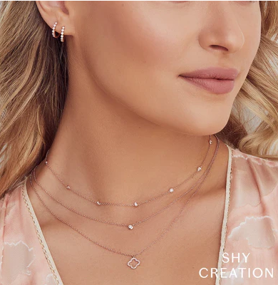 14K ROSE GOLD DIAMOND SINGLE BEZEL NECKLACE