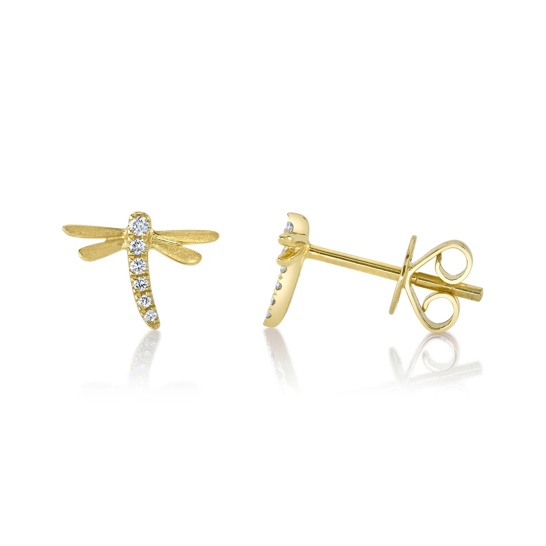 14KY.05CT DRAGONFLY EARRING