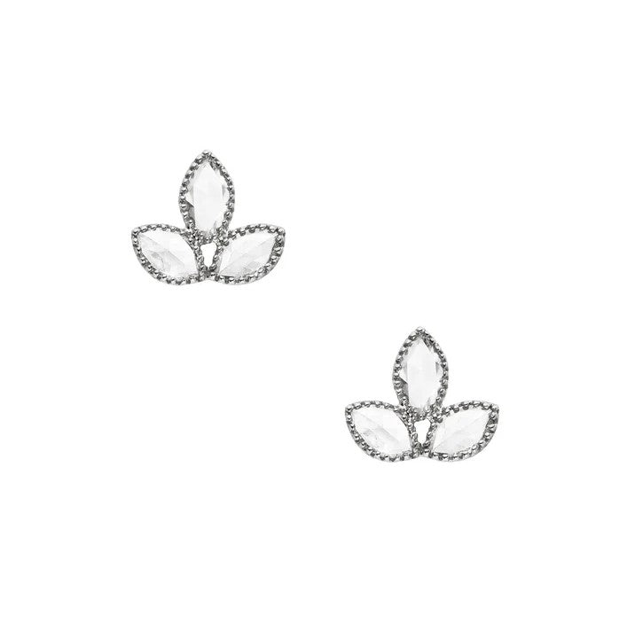 18KW LILAH WHITE DIAMOND STUD EARRINGS