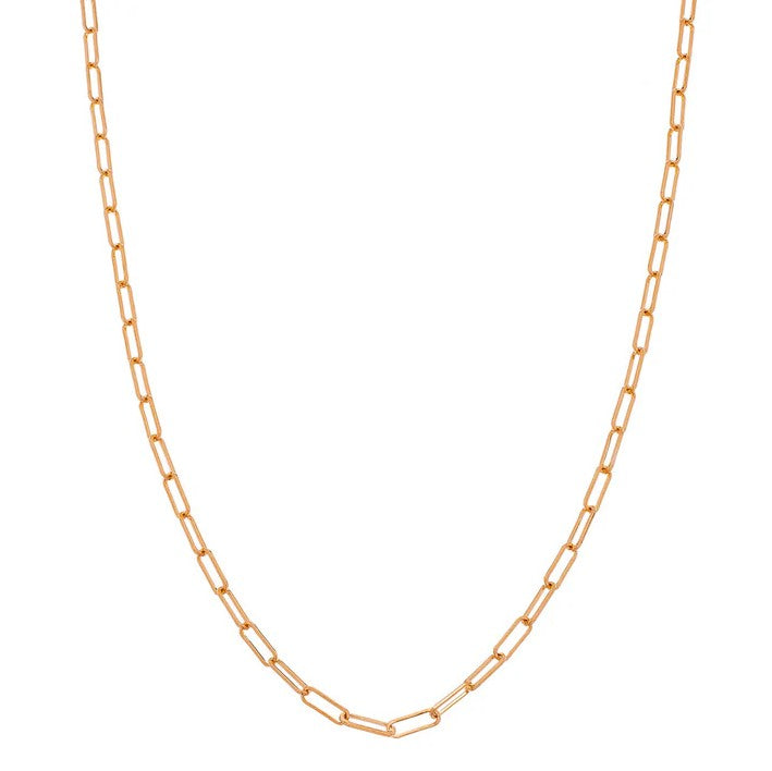 14K ROSE GOLD 20IN PAPERCLIP CHAIN