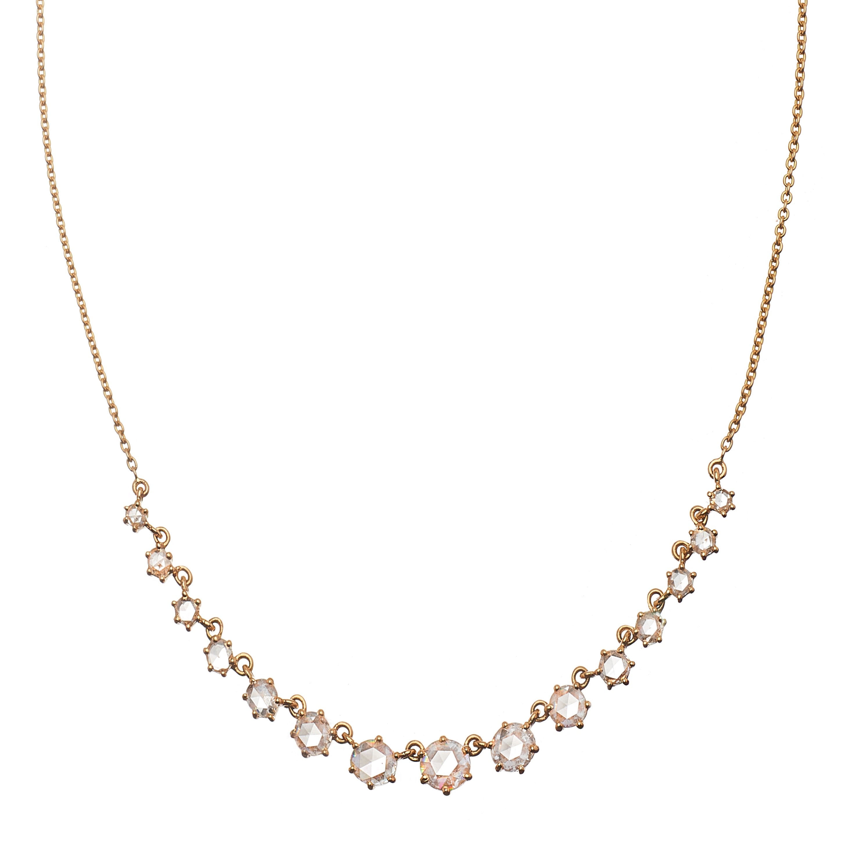 18K YELLOW GOLD DIAMOND ALEXA NECKLACE