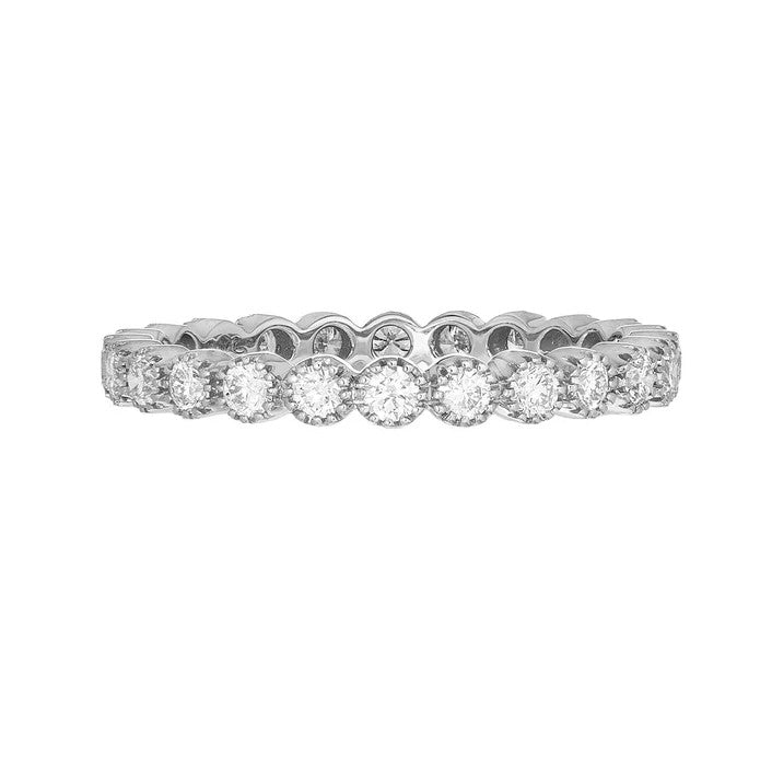 18K WHITE GOLD DIAMOND BEZEL BAND