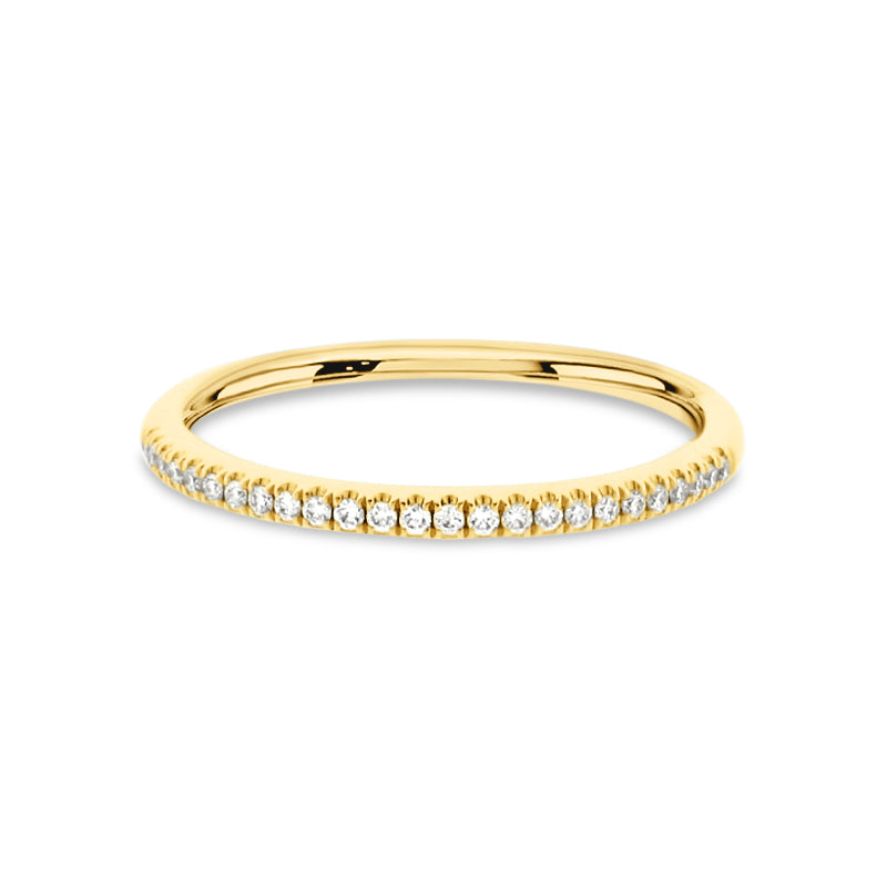 18K YELLOW GOLD DIAMOND BAND