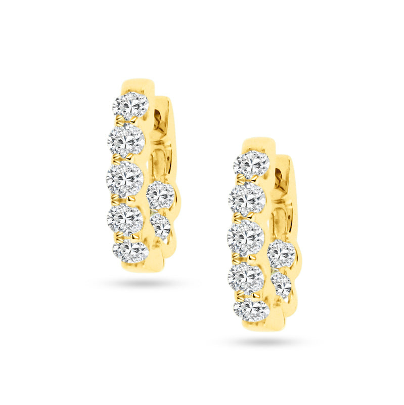 18K GOLD 1.24CTW ECLIPSE INSIDE/OUT HOOPS