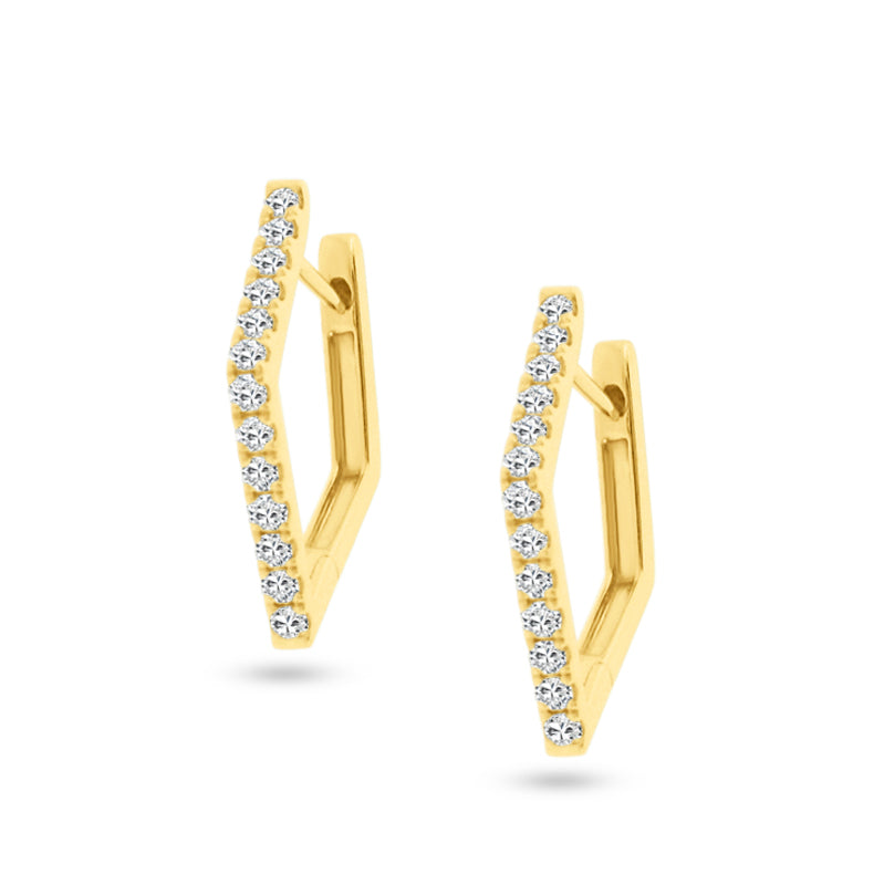 18K GOLD CHIC DIAMOND INSIDE/OUT HOOPS