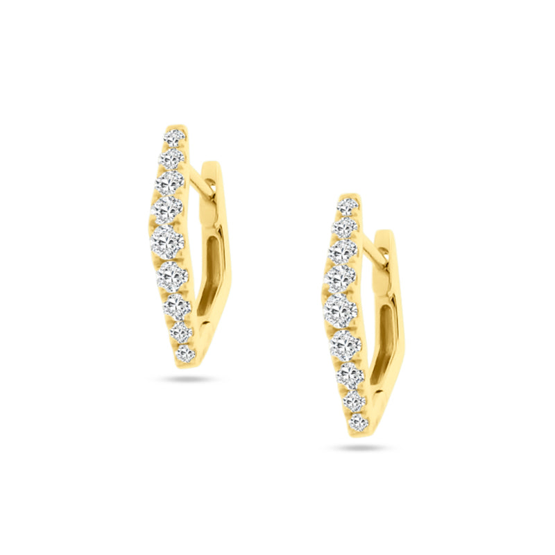 18K GOLD "DIAMOND" DIAMOND HOOPS