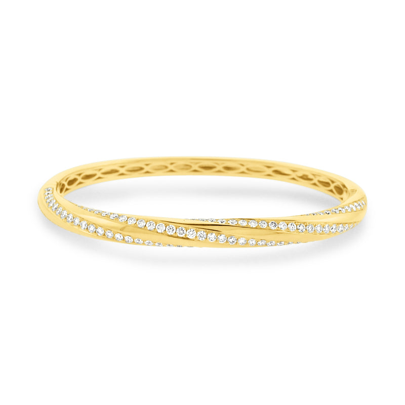 18K GOLD DIAMOND "SHIMMER" BANGLE