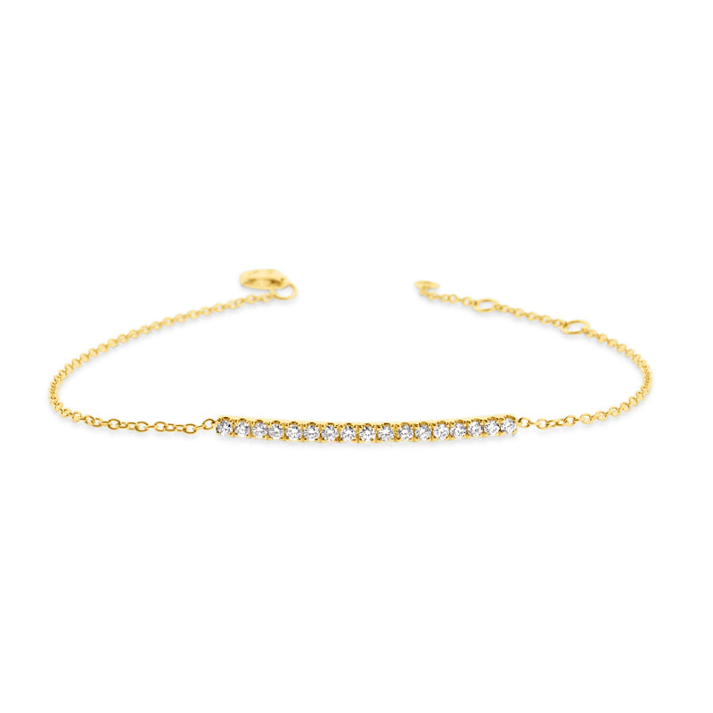 18K GOLD DIAMOND BAR BRACELET