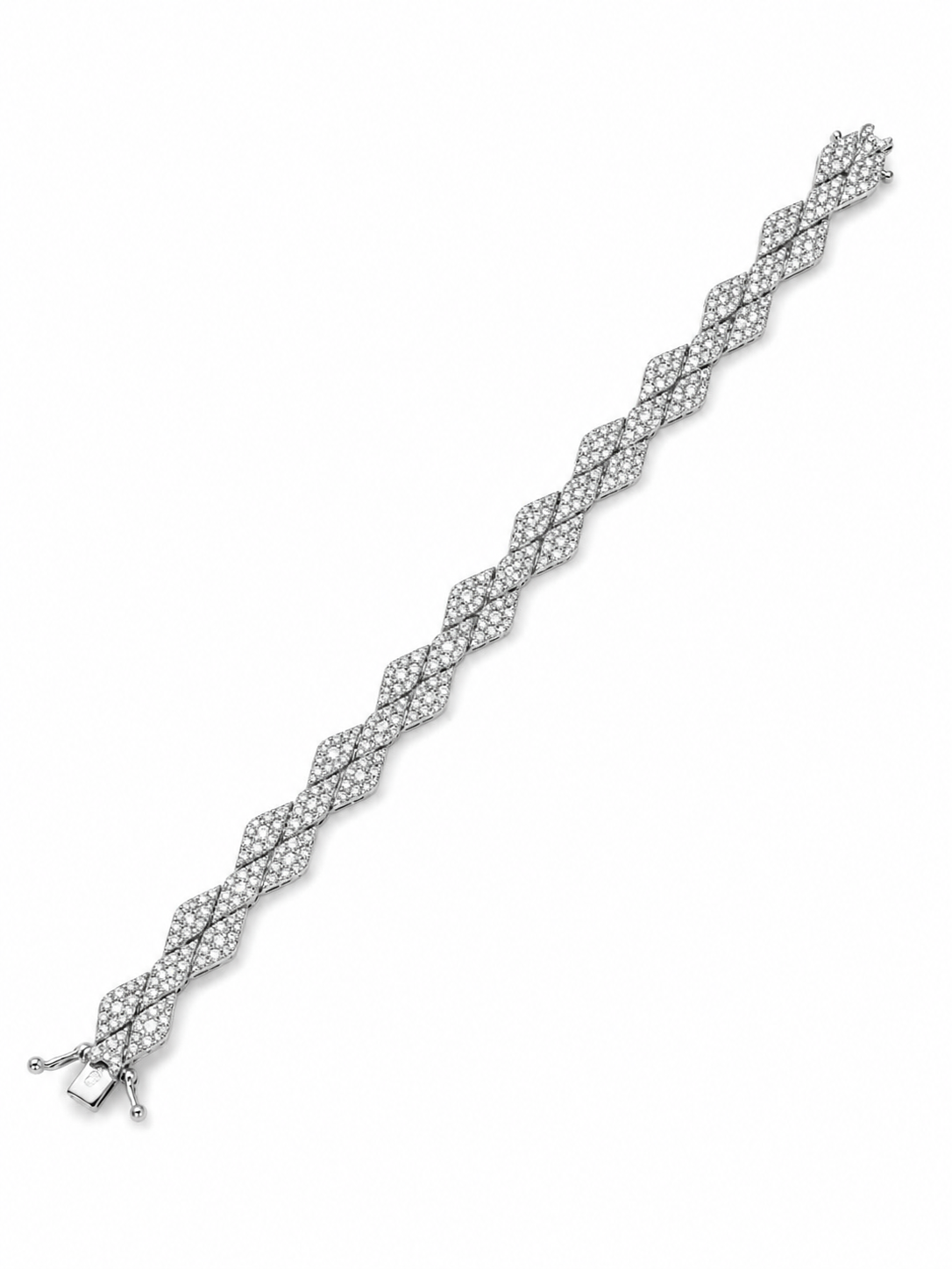 18K WHITE GOLD 5.59CT SILLOUETTE DIAMOND BRACELET