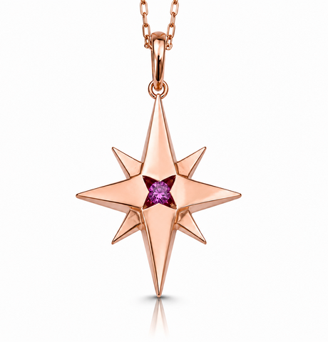 18K ROSE GOLD NORTH STAR NECKLACE