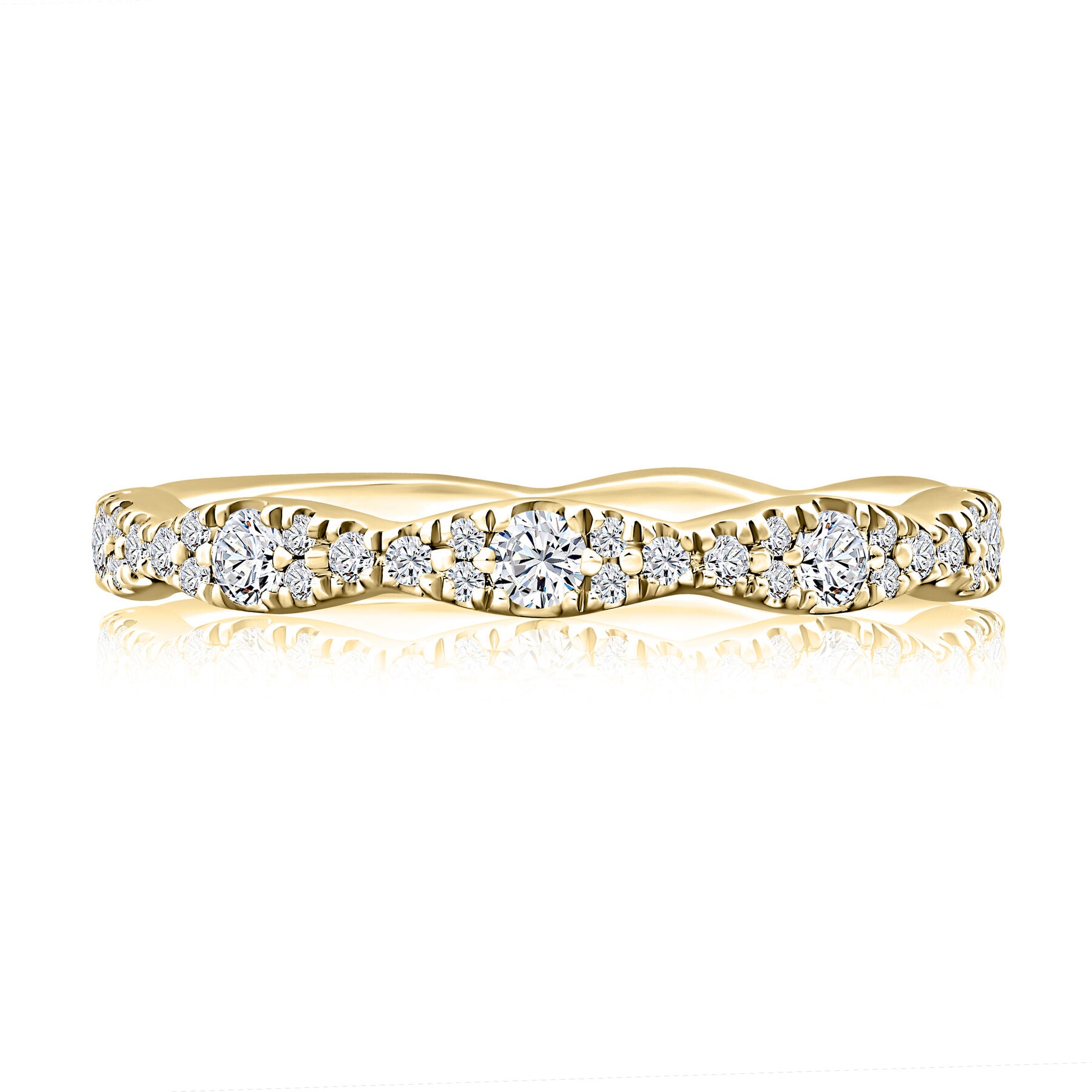 14K YELLOW GOLD DIAMOND BAND