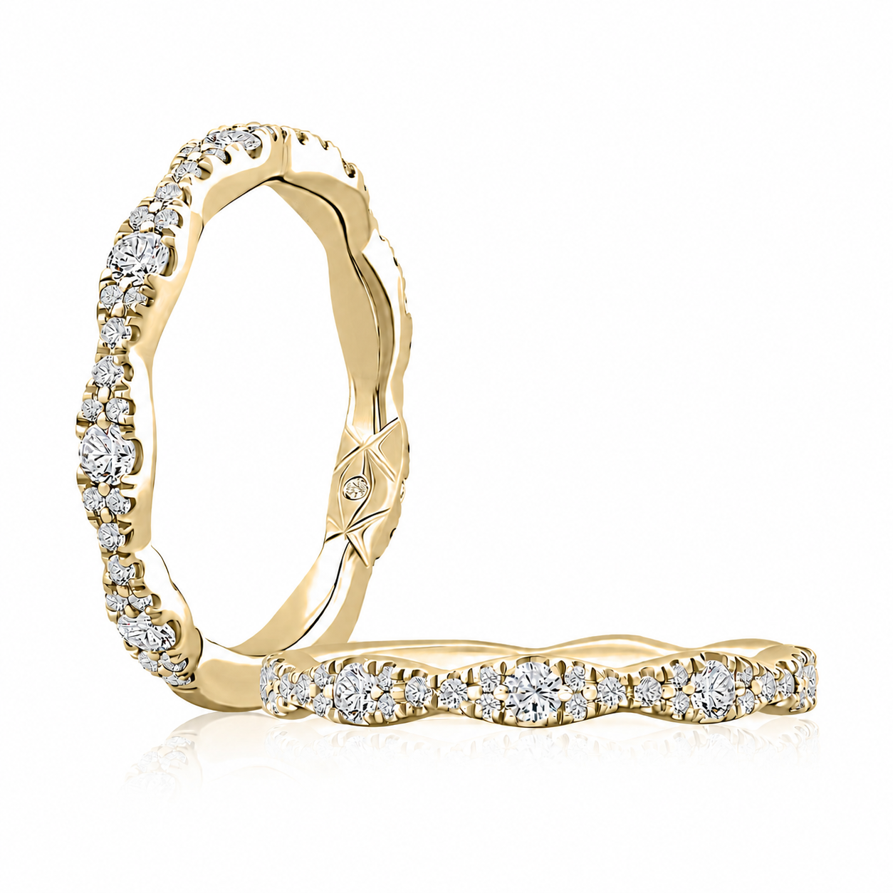 14K YELLOW GOLD DIAMOND BAND
