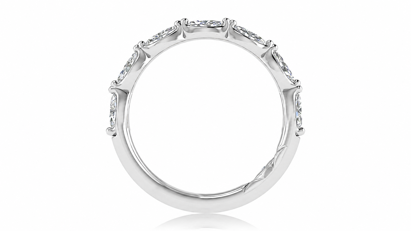 14K WHITE GOLD MARQUISE DIAMOND BAND
