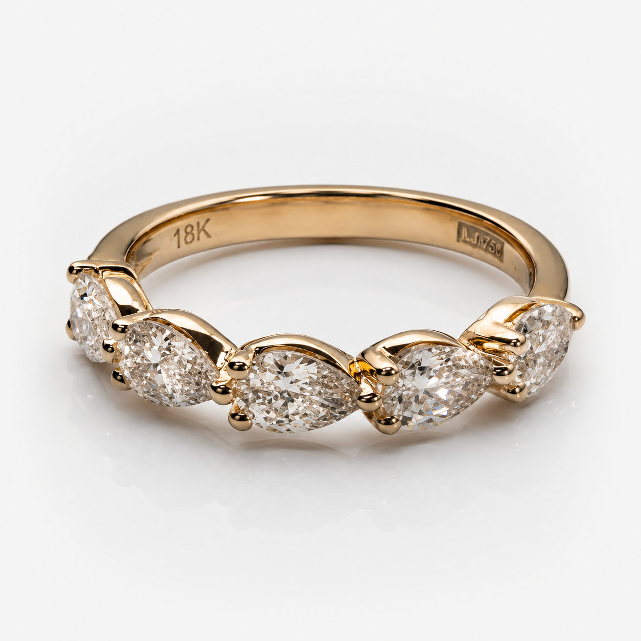 18K ROSE DIAMOND GOLD BAND