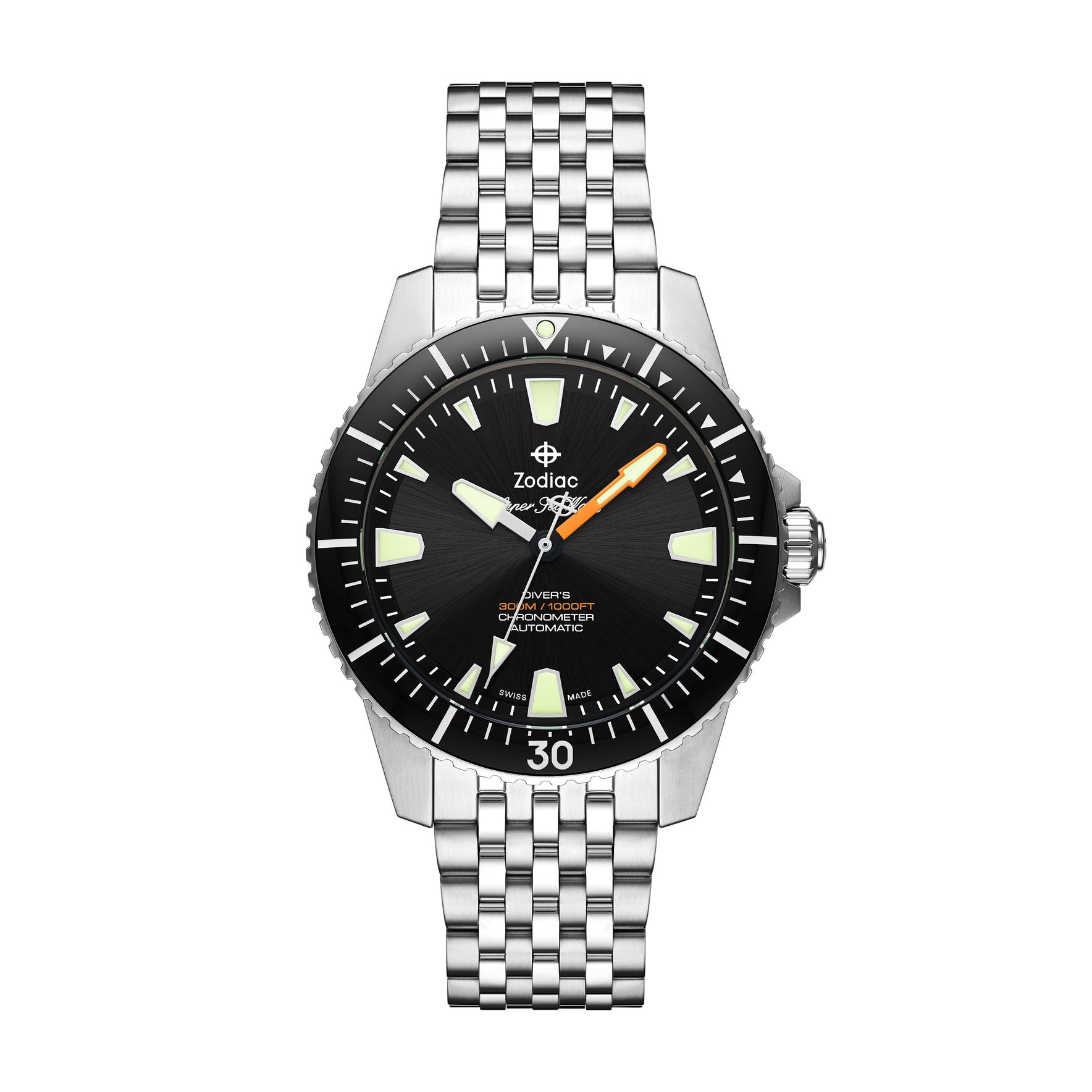SUPER SEA WOLF PRO-DIVER AUTOMATIC STAINLESS STEEL WATCH