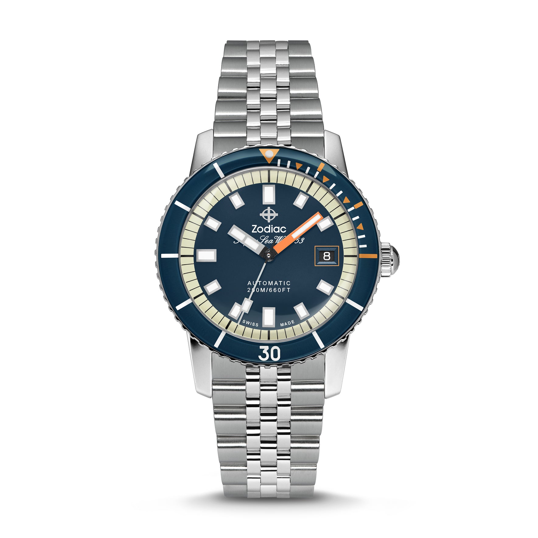 SUPER SEA WOLF COMPRESSION AUTOMATIC STAINLESS STEEL WATCH