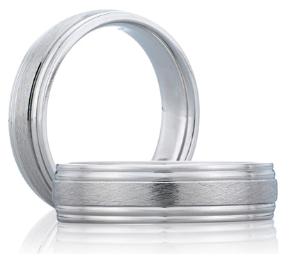 A.JAFFE CLASSICS SCRATCH FINISH MODERN MEN'S RING