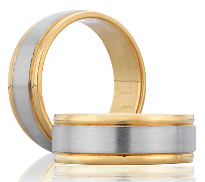 A.JAFFE CLASSICS BROAD DOUBLE BEVELED MEN'S RING