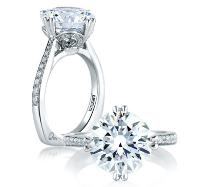 A.JAFFE SEASONS OF LOVE ROUND STATEMENT ENGAGEMENT RING 0.29             (not including center ston