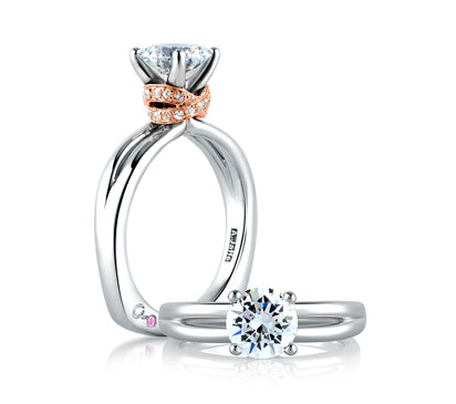 A.JAFFE SEASONS OF LOVE GOLDEN DOUBLE COLLAR CROSSOVER DESIGNER RING 0.09             (not includin