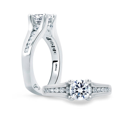 A.JAFFE CLASSICS CLASSIC PRONG SET SOLITAIRE ENGAGEMENT RING 0.28             (not including center