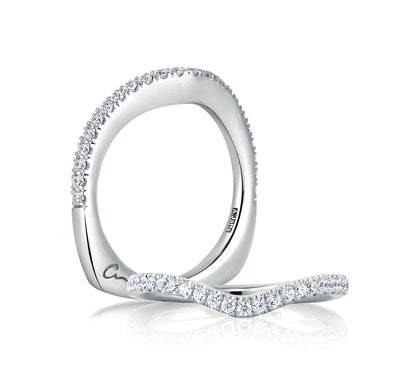 A.JAFFE CLASSICS TRELLIS FIVE STONE SIGNATURE CONTOUR BAND 0.3