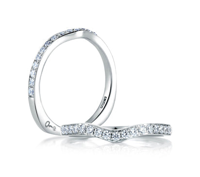 A.JAFFE CLASSICS SIGNATURE PERFECT FIT PAVÉ CONTOUR BAND 0.32