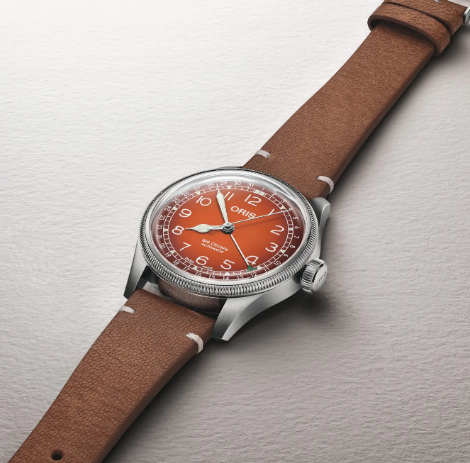 ORIS X CERVO VOLANTE BIG CROWN AUTOMATIC WATCH IN GRADIENT SUNSET ORANGE