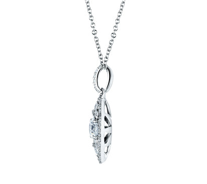 A.JAFFE METROPOLITAN HALO MARQUISE SHAPED PENDANT