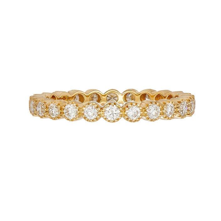 18K YELLOW GOLD DIAMOND BEZEL BAND