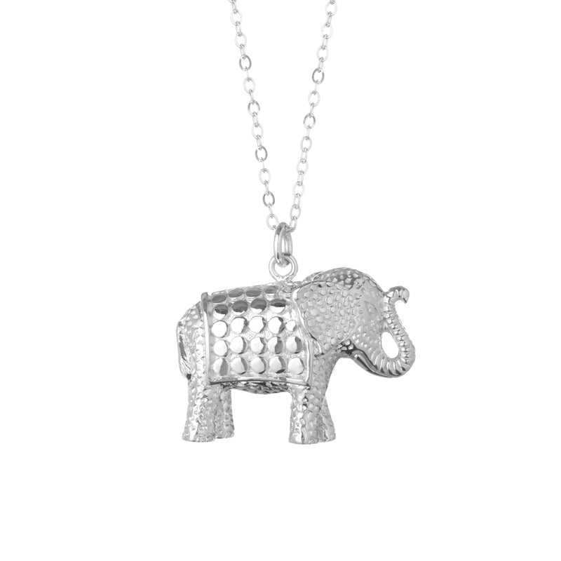 Ana Beck Sterling silver Large Elephant Necklace - Silver