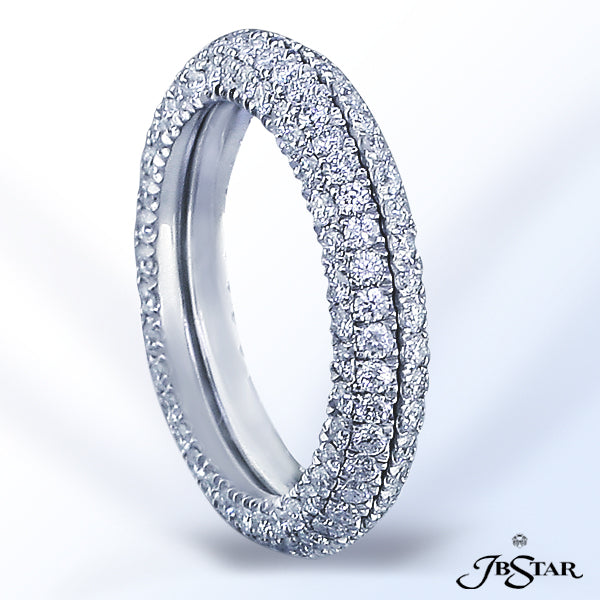 JB STAR PLATINUM DIAMOND RING GUARDS.DIAMONDS: ROUND: 1.90 CT. TW.