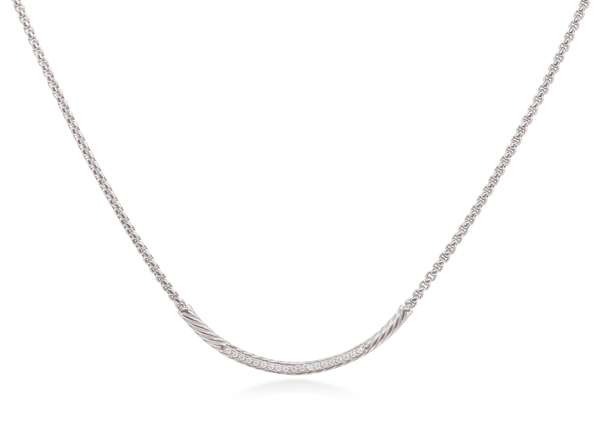 Grey Chain Sonrisa Necklace with 14KT Gold & Diamonds