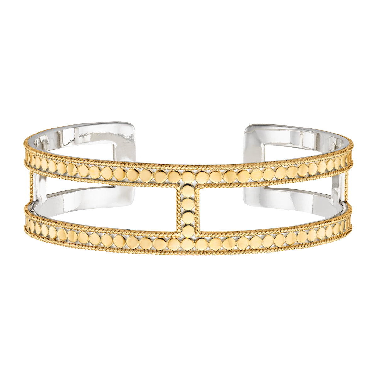 Ana Beck 18k gold plated and sterling silver I-Bar Cuff - Gold