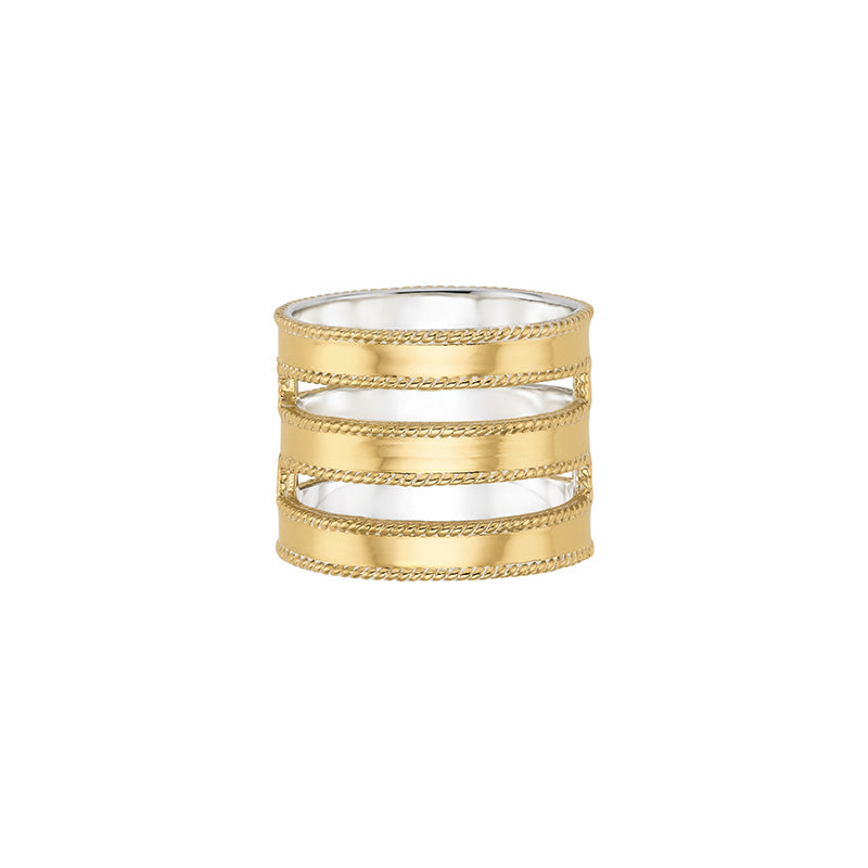 Ana Beck 18k gold plated and sterling silver Exclusive - Smooth Triple Bar Ring