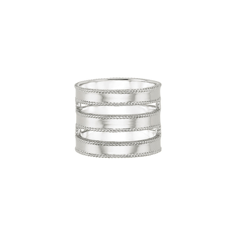 Ana Beck Sterling Silver Exclusive - Smooth Triple Bar Ring - Silver