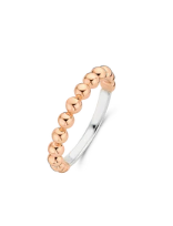 STERLING SILVER ROSE GOLD PLATED BUBBLE RING
