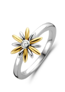 STERLING SILVER GOLD PLATED STAR RING