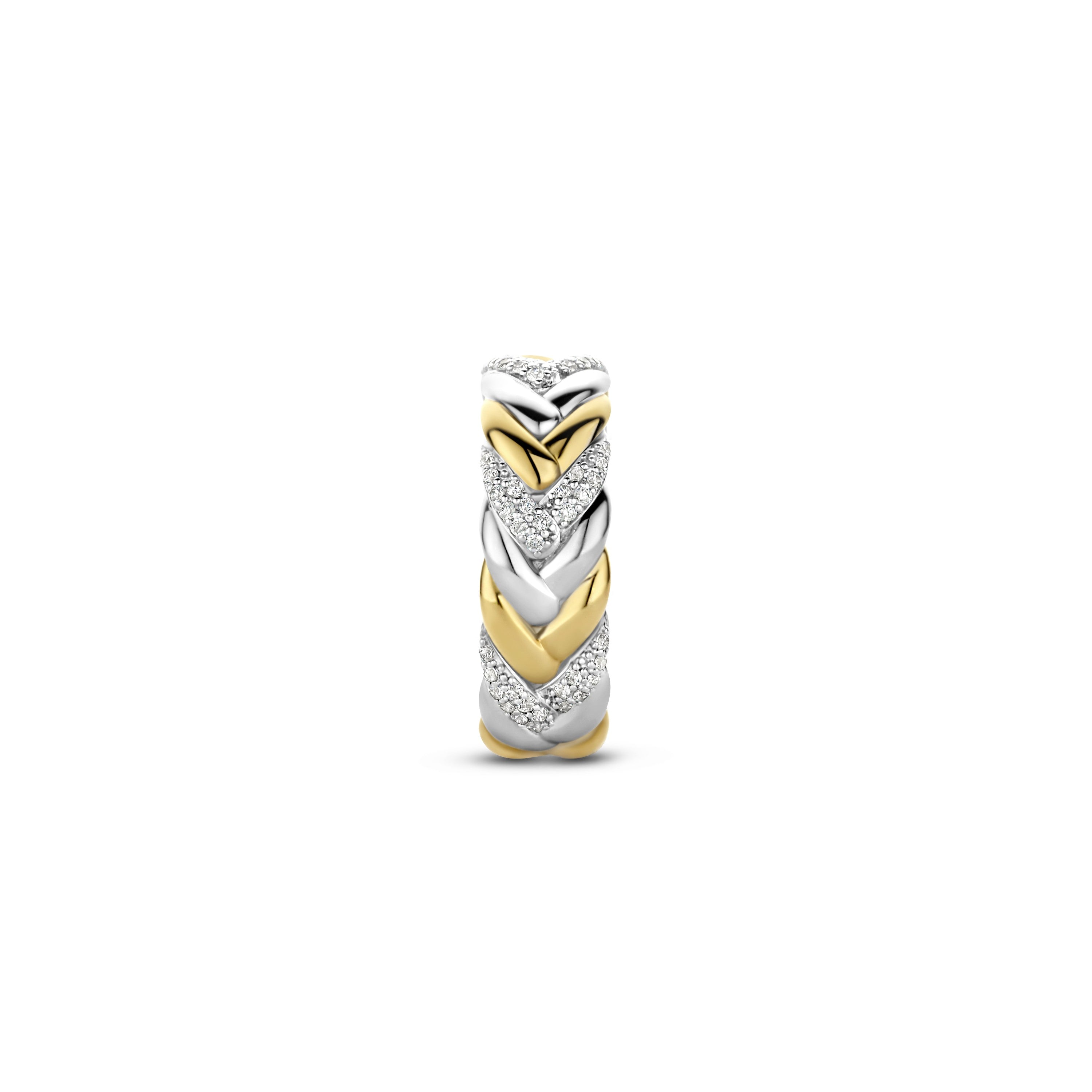 Tisento Milano Sterling Silver gold plated Silver yellow gold platedRing Finger Size 7
