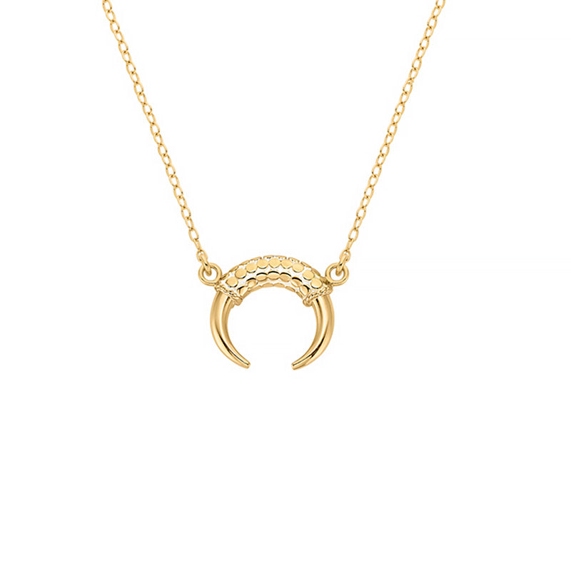 Ana Beck 18k gold plated and sterling silver Mini Horn Necklace - Gold
