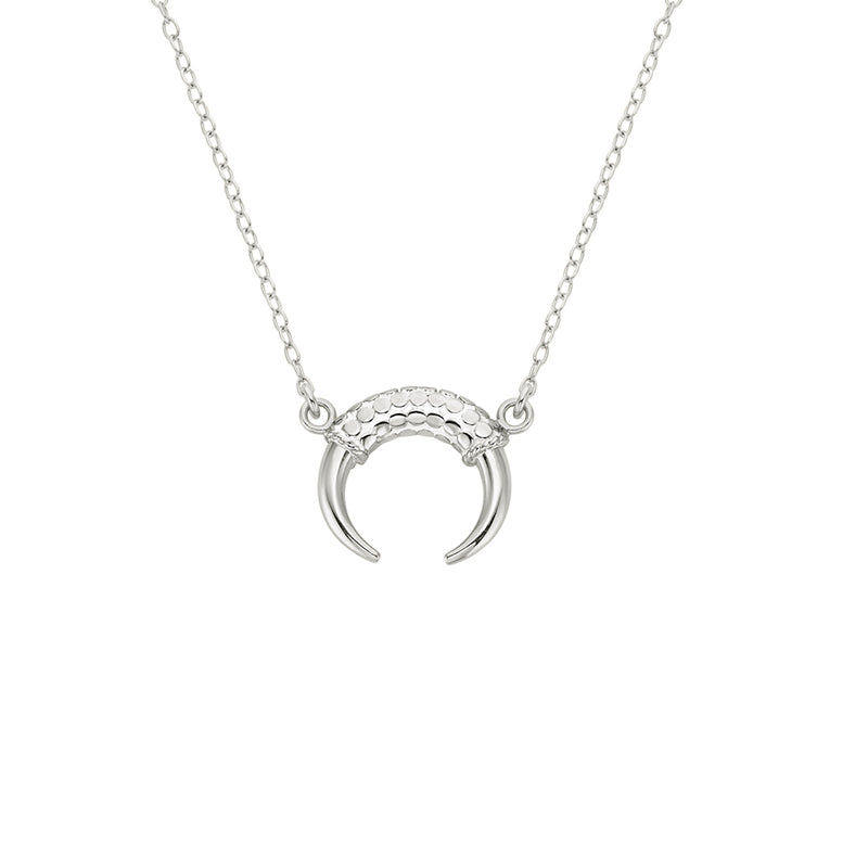 Ana Beck Sterling Silver Mini Horn Necklace - Silver